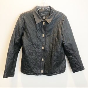 Dialogue black leather jacket